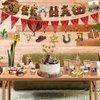 MARFOREVER Western Cowboy Party Decorations, 4 Pcs Western Cowboy Banners Rodeo Bandana Pennant Banner Wild West Party Hanging Decorations for Western Cowboy Theme Birthday Country Party Supplies