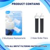 2in1 Brita Water Bottle Filter & Mouthpiece Replacement, Brita Replacement Parts with 2Pcs Brita Water Bottle Filter Replacement & 2Pcs Brita Bite Valve Replacement Compatible with Brita Water Bottle