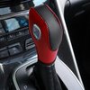 AICARS Leather Gear Shift Knob Cover Compatible with Ford Focus丨 Escape丨 Fusion丨 Fiesta丨 Transit 2012-2019 Black Leather with Red Stitches Shifter Knob Cover- (Black& Red)