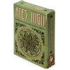 Brybelly Aces High Premium Green Playing Cards, Black Core, Plastic-Coated, Poker Wide Size, Standard Index