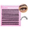 Yawamica Wispy Lash Clusters Natural Eyelash Extension 10-14mm Fluffy Eyelash Clusters CC Curl Individual Lashes Cluster Eyelash Extensions 40D Cluster Lashes 200pcs DIY Lash Extension by Self