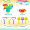 TOY Life Collapsible Sand Toys for Toddlers 1-3, 3 Packs Collapsible Buckets with Shovels, Collapsible Beach Toys for Kids Ages 4-8 8-12, Foldable Buckets, Toddler Beach Toys, Sandbox Toys for Kids