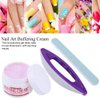 Brrnoo Nail Polish Nail Manicure Tool Kit, 3pcs Nail Art Design Set, 3Pcs/Set Nail Art Buffing Cream + Nail Brush Buffer Varnish Polish + Polishing Strip Nail Art S