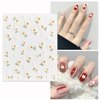 WOKOTO 12 Sheets Flower Nail Stickers for Kids Nails Flowers Fruits Cherry Stickers Nail Art Decals for Kids Girls Cartoon Cute self adhesive Nail Decals Stickers for Nail Art Stickers Nails