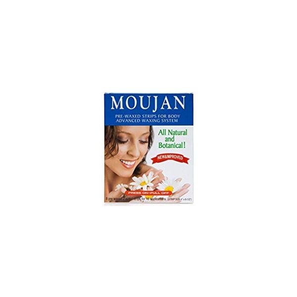 MOUJAN Pre-Waxed Strips for Body 8 ea [ 3 pack ]