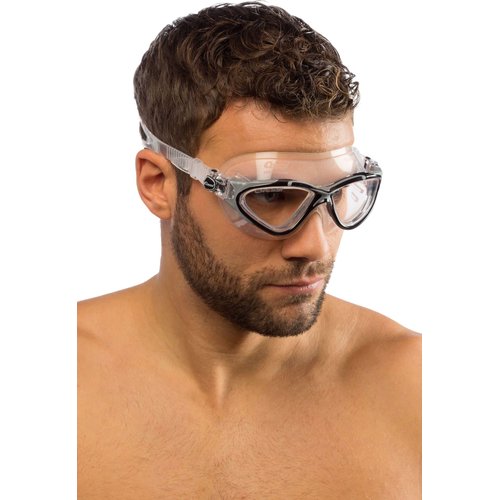 Cressi Planet Crystal Silicone Swim Goggles, Clear/Black/Silver (DE202650)