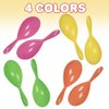 ArtCreativity 7.5 Inch Plastic Maracas for Kids, 4 Pairs, Neon Music Hand Shakers, Fun Noise Makers and Toy Musical Instruments, Birthday Party Favors, Fiesta Decorations, Goodie Bag Fillers