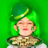 240 Pieces St. Patrick's Day Shamrock Coins Saint Patty's Day Plastic Lucky Clover Coins Shamrock Luck Coins Table Sprinkles for Party Supplies (Gold)