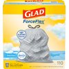 Glad Tall Kitchen Drawstring Trash Bags - Odorshield 13 Gallon White Trash Bag, Febreze Fresh Clean, 110 Count