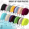 TECEUM [New 2022] Yoga Strap – 100% Cotton – 6 ft 8 ft 10 ft (6+ Colors) – Adjustable Non-Slip Belt for Daily Yoga, Pilates, Stretching, Physical Therapy, Fitness & Home Workout – for All Levels