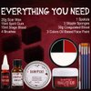Bowitzki Halloween SFX Makeup Kit Scar Wax Special Effect Makeup,Scab Blood + 3 Colors Oil Based Face Paint + Spirit Gum + Skin Wax + 3 Stipple Sponges + Spatula