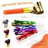 Weoxpr 144pcs Two Kinds of Noisemakers Blowouts Party Horns, Bulk Toys, Birthday Party Favors, New Years Party Noisemakers, Party Accessory, Prizes for Kids, Party Whistles and Streamers