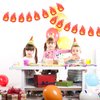 3pcs Fire Flame Banner, Pre-Strung Fire Flame Decorations Hanging Bunting Flags Party Banners Firefighter Theme Party Decorations for Fire Truck Fireman Themed Bonfire Party Supplies
