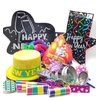 PFP 20 Person New Years Eve Party kit - Hats White Tiaras Horns Leis and More