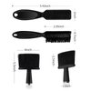 2 Pieces Barber Brush Set, with Barber Blade Cleaning Brush Neck Duster Brush, Clipper Cleaning Brush Styling Brush Tool for Barbershop and Home Use - Black