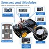 FREENOVE 4WD Car Kit with RF Remote (Compatible with Arduino IDE), Line Tracking, Obstacle Avoidance, Ultrasonic Sensor, IR Wireless Remote Control Servo