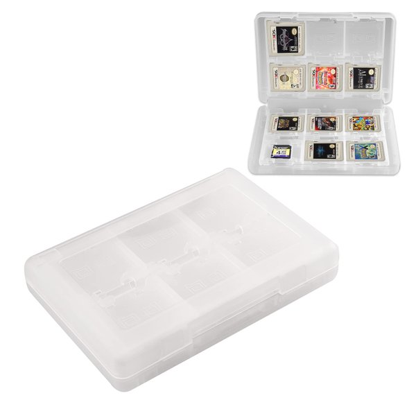 3DS Game Holder Card Case, 28-in-1 Game Holder Card Case Compatible with Nintendo NEW 3DS / NEW 3DS XL / 3DS / 3DS XL / DSi / DSi XL / DS / NEW 2DS /NEW 2DS XL / 2DS/ 2DS XL Catridge Storage Box White