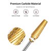 MelodySusie Upgrade 5 in 1 Nail Drill Bits, 3/32'' Carbide Tungsten Multi-function Mixed Sizes Edition, Suitable for Manicure Pedicure Cuticle Gel Polishing, Professional Advanced Bits, Series Bit X