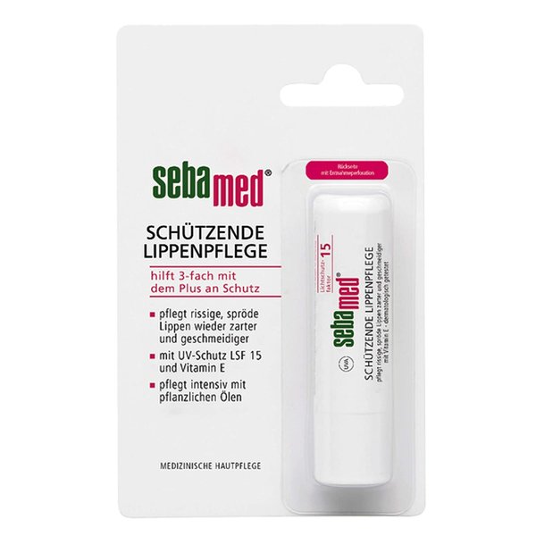 Sebamed Protective Lip Care pen, Nourishes Chapped, Brittle Lips Again Softer and Smoother, With Vitamin E and UV Protection SPF15 4.8g / 0.16 Oz.(Pack of 1)