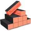 Maryton Nail Sanding Buffing Block Nail Polisher Buffer File 80/80 Grit for Acrylic Nails Kit Manicure Tool 10 PCS (Black Orange)