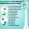 Replacement Toothbrush Heads Compatible with Philips Sonicare: Electric Brush Heads for Sonicare C2 Plaque Control ProtectiveClean 4100 5100 6100 Toothbrush HX9023, 10-Pack