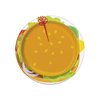 Classic BBQ Round Dessert Plates - 7" (Pack of 8) - Multicolor & Durable Design Tableware, Perfect For Birthday & Themed Parties