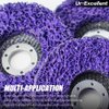Ur-Excellent 4-1/2" x7/8'' Stripping Discs Rust Remover Wheel Remove Paint and Oxidation Poly Strip Wheel Disc Abrasive Angle Grinding Wheel - 5 Pack(Purple)