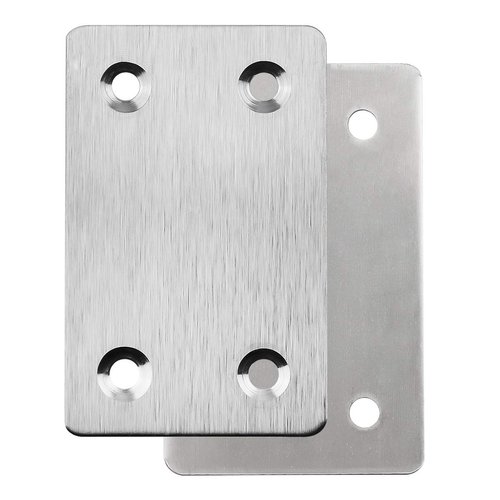 TOPPROS Pack of 20 Flat Metal Straight Brace Bracket 0.06inch Thickness Metal Flat Straight Mending Plates Fixing Corner Brace ,2.4inch x 1.5 inch