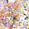 56Pcs Halloween Nail Art Charms Set 3D Resin Gothic Halloween Nail Art Charms Pumpkins Witch Hats Bats Spider Webs Nail Art Accessories Spooky Resin Ghost Nails Halloween Decorations for Women