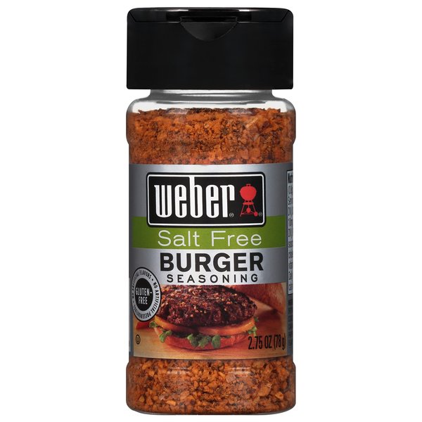 Weber Salt Free Burger Seasoning, 2.75 Ounce Shaker