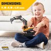 Remote Control Excavator Toys for Boys with Extra Rechargeable Batteries for Long Lasting Fun - 1:24 Scale Excavator RC Construction Vehicle Toys - Realistic Construction Toys - Best Gift for Kids 3-7