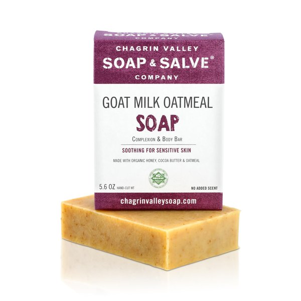 Chagrin Valley Soap & Salve Organic Natural Soap Bar - Goat Milk Honey Oatmeal (1)