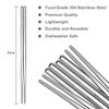 YTLX 5 Pairs Premium Stainless Steel Metal Chopsticks, Reusable Silver Chopsticks Dishwasher Safe, Square Lightweight Non-Slip Chop Sticks Easy to Use for Home Kitchen Hotel Restaurant