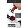 51mm Espresso Tamper-Premium Barista Coffee Tamper Coffee Tamper Classic Series Stainless Steel Espresso Tamper Coffee Press Tool Tamper Espresso Handle, 90x51mm, Solid wood, Stainless steel
