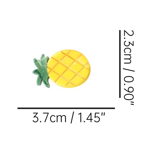 Generic Mini Pineapple Hair Clip,Small Claw Clip for Women,Acetate Hair Clip,Small Hair Clip, 1 Count (Pack of 2)