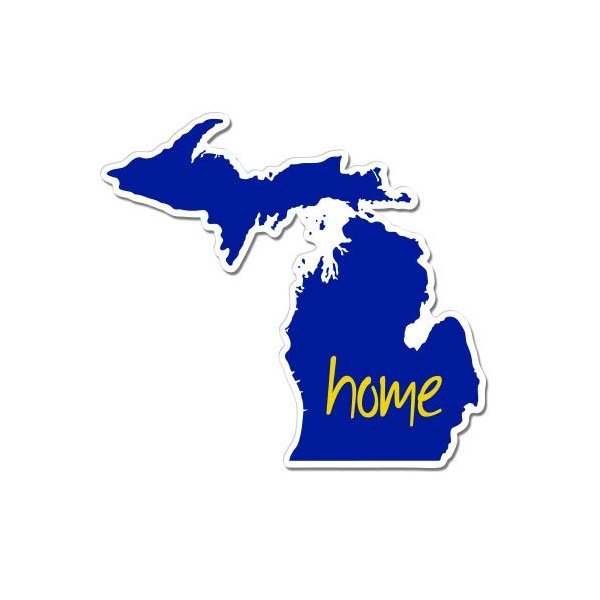 GT Graphics Michigan Home Native - 12" Vinyl Sticker Waterproof Decal