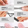 Cuticle Trimmer with Cuticle Pusher Professional Stainless Steel Cuticle Cutter Sharp Blades Double Spring Cuticle Nippers for Nail Care Pedicure Manicure Nail Tools for Home Spa (Black)