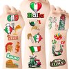 Italian Temporary Tattoos, 96pcs Italy Temporary Tattoos, Htabiol Italian Tattoos Stickers, Italian Party Decorations, Italy Party Favors, Fit for Pizza Party, Italian Birthday, Italian Classroom