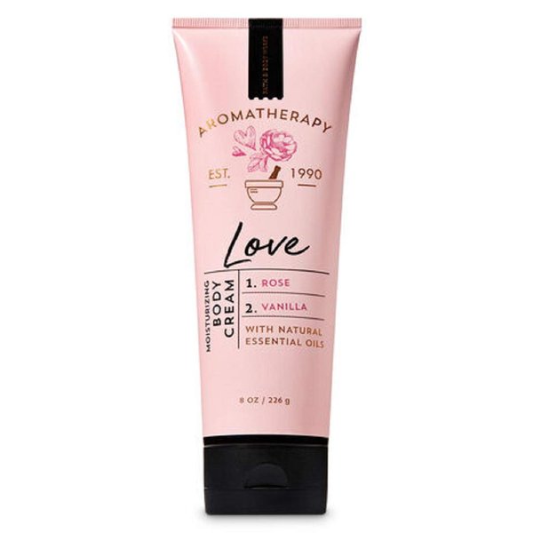 Bath and Body Works Aromatherapy Love Rose Vanilla Body Cream 8 Ounce