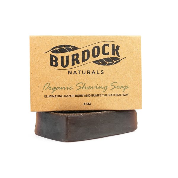 Burdock Naturals Organic Shaving Soap - All natural Shaving cream for razor burn and bumps