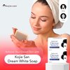 Kojie San Dream White Soap - Skin Brightening Kojic Acid Soap that Reduces Hyperpigmentation with Collagen, Elastin & Coconut Oil - 135g x 2 Bars