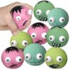 ArtCreativity Zombie with Pop Out Eyes, Set of 12, Fun Squeezy Stress Relief Toys for Kids, Halloween Party Favors and Non-Candy Trick or Treat Supplies, Birthday Goodie Bag Fillers