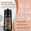 Coffee Hair Dye Shampoo 3 in 1, Hair Color Shampoo Brown Hair Dye for Men & Women, Shampoo Para Canas, Long-Lasting Hair Dye Shampoo for 100% Gray Hair Coverage Salon Home Use Hair Dye 500ml (Coffee)