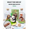 Mini Animals Building Blocks Sets, Cute Tiger Building Set Animal Figures for Office Home Decor, DIY Micro Blocks Christmas Birthday Gifts, Party Favors for for Boys Girls Adults