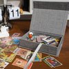 Hiwhy Photo Storage Box 4x6, Linen Photo Box, Memory Box Perfect to Store Your Photo, Pictures, Certificates, Scrapbooking Supplies, Keepsakes and Jewelry Grey