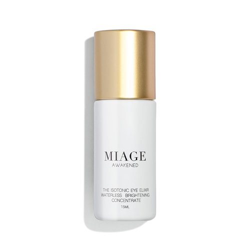 Miage Eye Cream-AWAKEN The Isotonic Eye Elixir, Daily Anti-Aging, Hydrate, Brighten, Lift, Renew with RIT-5™ Complex for Wrinkle-Free, Youthful Eyes, Rollerball Wand Optimizing Absorption, 0.5 oz