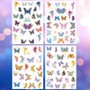 Waterproof Temporary Tattoos - 92pcs Butterfly Groovy Fake Tattoo for Kids, Stickers Party Favor Supplies Make Up Decoration, Festival Arts and Crafts Accessories Kits for Women Girls