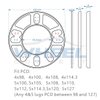 WHEEL CONNECT Universal Wheel Spacer,8mm Thickness(5/16inch),Fit Bolt Pattern 4x98, 4x100, 4x108, 4x114.3, 5x100, 5x105,5x108, 5x110, 5x112, 5x114.3,5x120, 5x127, Cast Aluminum, Pack of 2.