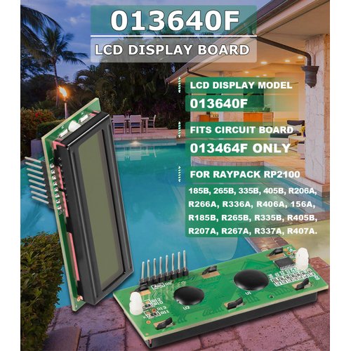 Camoo 013640F LCD Display Pool Stat Kit for Raypak RP 2100 Pool Heater Digital Pool Heater Models 185B 265B 335B 405B, Fits Circuit Board 013464F, for 601944 PC Board, RAY013640F
