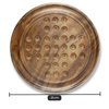 Wooden Solitaire Board Game with Glass Marbles, Classic Wooden Solitaire Game, Indian Handcrafted Sheesham Wood Game Good for Mental Development – 9 inches Diameter
